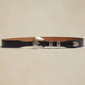 NWT Banana Republic Black Leather Belt